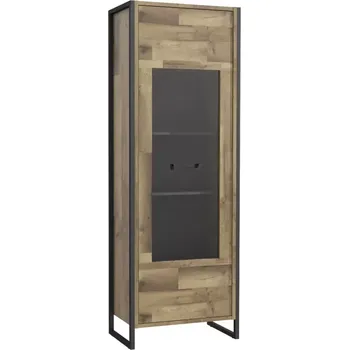 Vinotéka Vitrína Hud 70cm Beton/Dub Štípaný