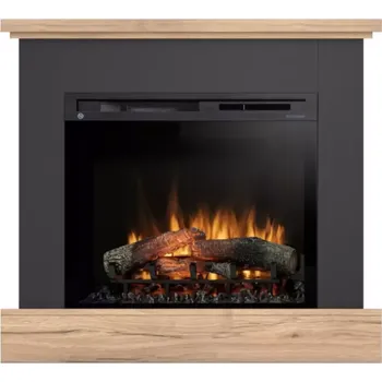 Elektrický krb Jukon 28 černá/dub světlý