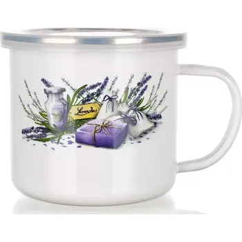 Smaltovaný hrníček 0,5l Lavender