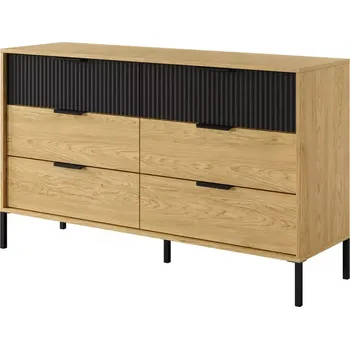 Kancelářská sestava Komoda Baltic B 138 6S dub baltic/černá