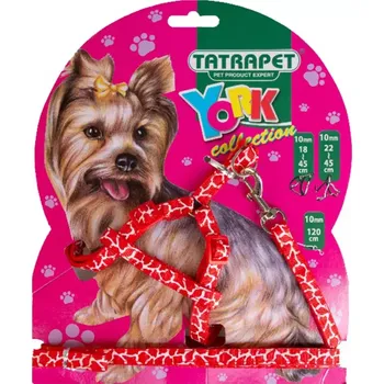 Postroj+vodítko 1,0x22-45 cm/120 cm York Collection