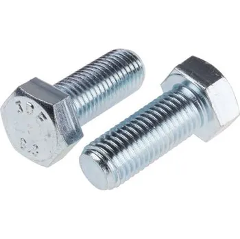 Šroub Stavěcí šroub Čirá pasivace, zinek Ocel Šestihranná hlavice M16 x 40mm Stavěcí šroub