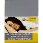 Jersey prostěradlo s napínací gumou 160x200 šedé b.60