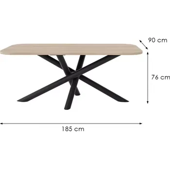 Jídelní set Stůl Oslo 185x90 cm dub Artisan