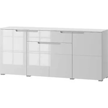 Kancelářská sestava Komoda Selene 180 cm Bílá Mat/Bílá Lesk