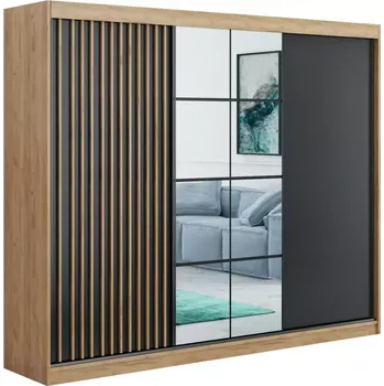 Předsíňová stěna Skříň Larysa 250 černá/craft zlatý