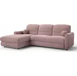 Rohová sedací souprava Fiord L Rebel 7 růžová