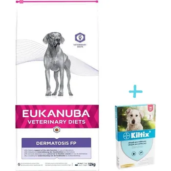 EUKANUBA Dermatosis FP 12kg + Obojek Kiltix 70 cm