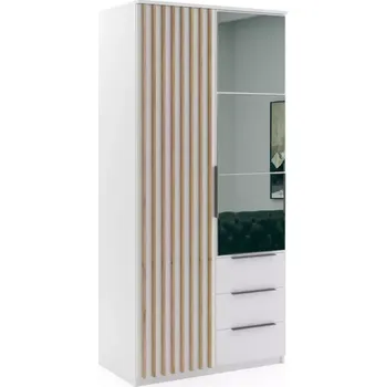 Předsíňová stěna Skříň Sorento 100 bílá+lamel craft zlatá