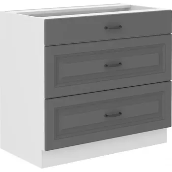Kuchyňská skříňka Kuchyňská Skříňka Stilo dustgrey/bílá 80D 3S BB