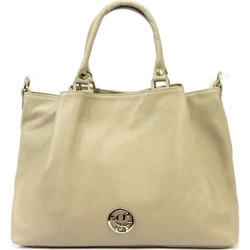 Kabelka Gregorio shopper kabelka z pravé kůže béžová