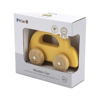 autíčko VIGA Dřevěné autíčko PolarB žluté