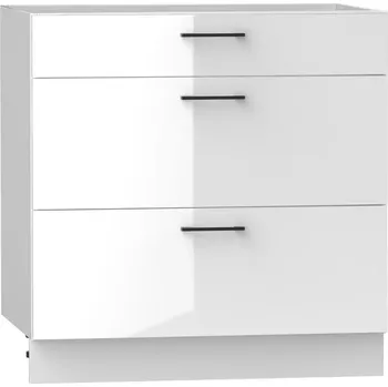 Kuchyňská skříňka Kuchyňská Skříňka Oscar D80s/3 bílá lesk/bílá