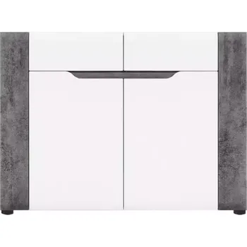 Předsíňová stěna Komoda Brando B02 bílá/Beton 2d2s