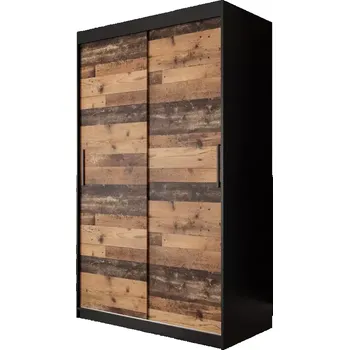 Kancelářská sestava Skříň Old Wood T 120 Černá/Old Style