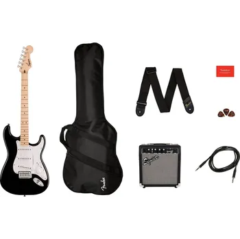 Elektrická kytara Fender Squier Sonic Stratocaster Pack Black Elektrická kytara (Jako nové)