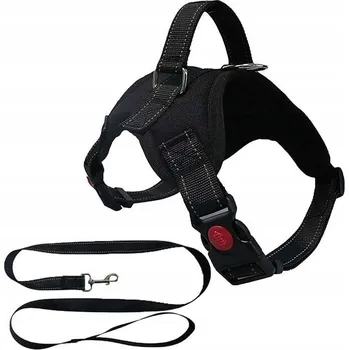 Postroj pro psa Postroj pro psa pohodlný prodyšný na procházky běhání černý XL