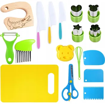 Kuchyňský nůž Sada bezpečných nožů kuchyňského příslušenství na krájení pro děti 17 Ks