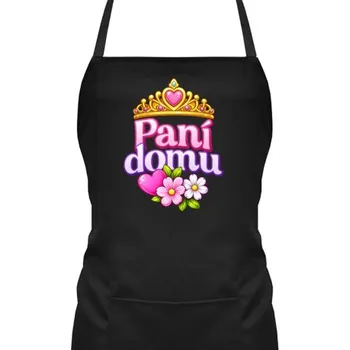 Žertovný předmět Pani domu - zástěra s potiskem- Tričkový.cz