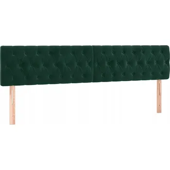 Čelo postele sametové tmavě zelené 180 x 7 x 78/88 cm