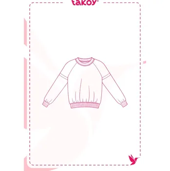 Elektronický PDF střih dámská mikina z teplákoviny Harlee-48-54