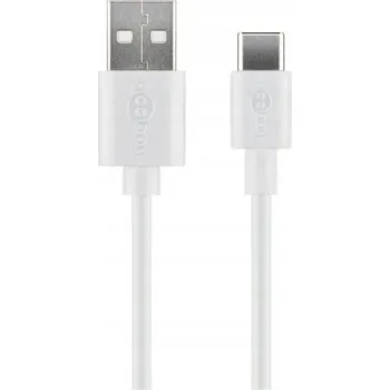 Datový kabel Goobay 59126 USB kabel 0,5 m USB A na USB C, samec, bílý