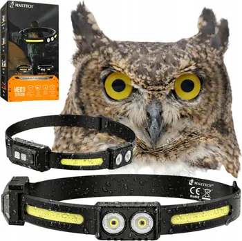 Čelovka Čelovka LED Čelová svítilna Vodotěsná na čelo Hlavu COB 540LM