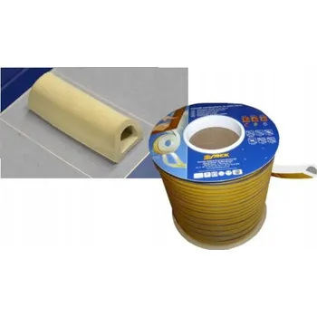 Těsnění do okna a dveří Gumové těsnění EPDM samolepicí SD - typ D 12x10 mm hnědé, role 50 m