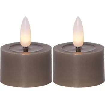 Vánoční svícen Star trading 2x LED čajová svíčka FLAMME FLOW pepřová