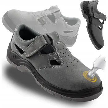 Pracovní obuv PRACOVNÍ SANDÁLY SEMIŠOVÉ velurové s ocelovou špičkou bslight S1 44