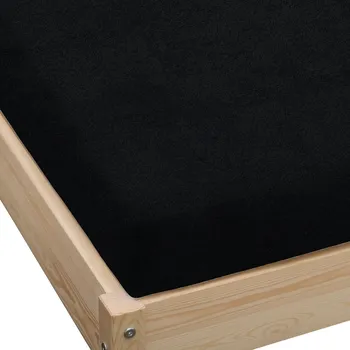 Prostěradlo Froté prostěradlo s gumou 160x200 cm černé - SILNÉ / HRUBÉ