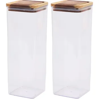 Dóza na potraviny Zavařovací Sklenice na skladování potravin, těstoviny, čaj, káva, vzduchotěsná, vysoká, 1.8 l