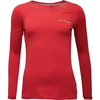 Dámské tričko Dámské tričko s dlouhým rukávem TRIMM BRAVE LADY M Červená, Bílá