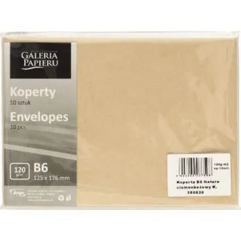 Obálka Ozdobná OBÁLKA Dekorativní Obálky B6 NATURE TMAVĚ BÉŽOVÁ 120 g/m2