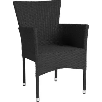 Zahradní sestava Židle Rana z umělého ratanu černá