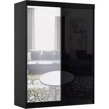 Předsíňová stěna Skříň 120 Samba Černá Lesk