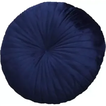 Polštář Polštář Velvet Round 45 tmavě modrý