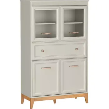 Obývací stěna Nízká vitrína Windsor 5W kashmir/přírodní dub