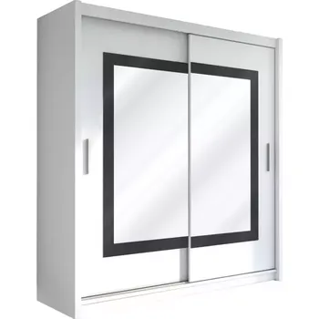 Kancelářská sestava Skříň Preston 203 bílá/zrcadlo