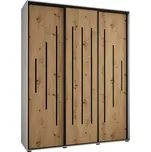 Skříň 45 Canaris 12 190 bílá/artisan/černá