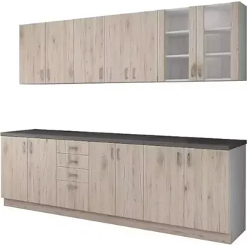 Kuchyňská linka Kuchyňská linka Sara Sonoma 260 cm bez pracovní desky