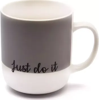 Keramický hrníček Softly 430ml Just Do It - šedý