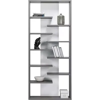 Kancelářská sestava Regál Zonda 90 cm Bílý/Šedá