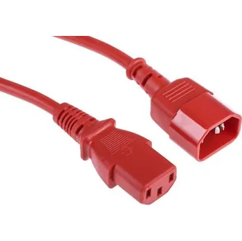 Napájecí kabel Napájecí kabel 2m, Červená, A: C13, B: C14 RS PRO 0,75 mm²