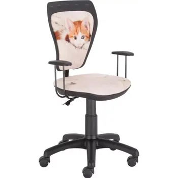 Dětský pokoj Otáčecí Židle Minnistyle Black - Rezatý Kocourek