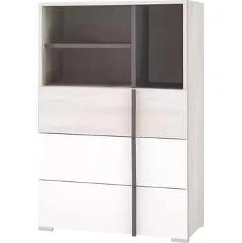 Kancelářská sestava Komoda Remo RM7 dub wilton/bílá/antracit