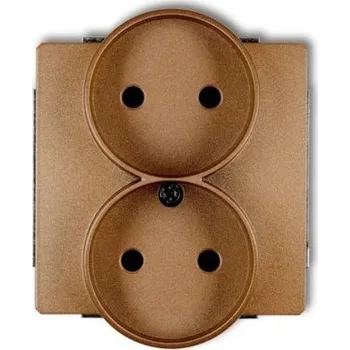 Elektrická zásuvka Elektrická Zásuvka zásuvka nástěnná Karlik zlatá