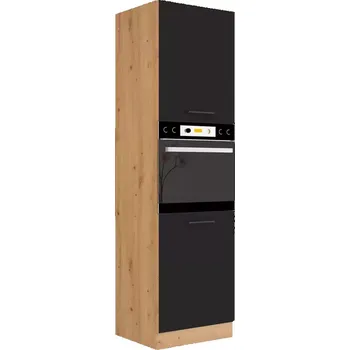 Kuchyňská skříňka Modena černá/dub artisan 60dp-210 2f