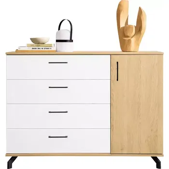 Kancelářská sestava Sys Madison Komoda Md10 Bila Lux/Dub