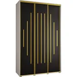 Skříň 45 Canaris 12 180 bílá/černá/gold